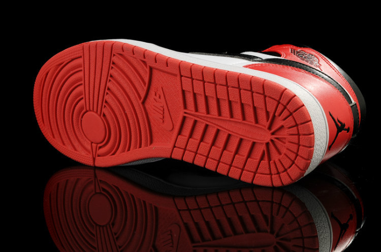 Air Jordan 1 Men Shoes White/Black/Red Online